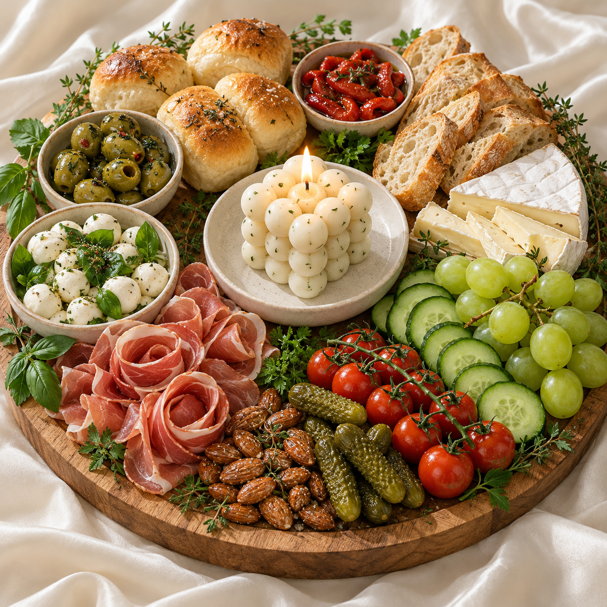The Garden Gathering Board: A Fresh Garlic-Herb Pairing